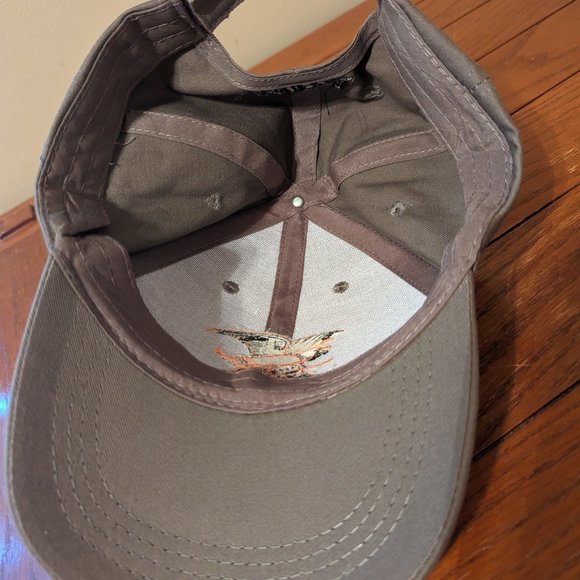 NRA Hat Men's Embroidered Eagle Strap Back Baseball/Trucker Cap Khaki/Olive - Picture 7 of 8